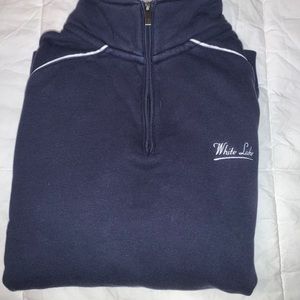 White Lake Navy Blue Oversized Quarter Zip